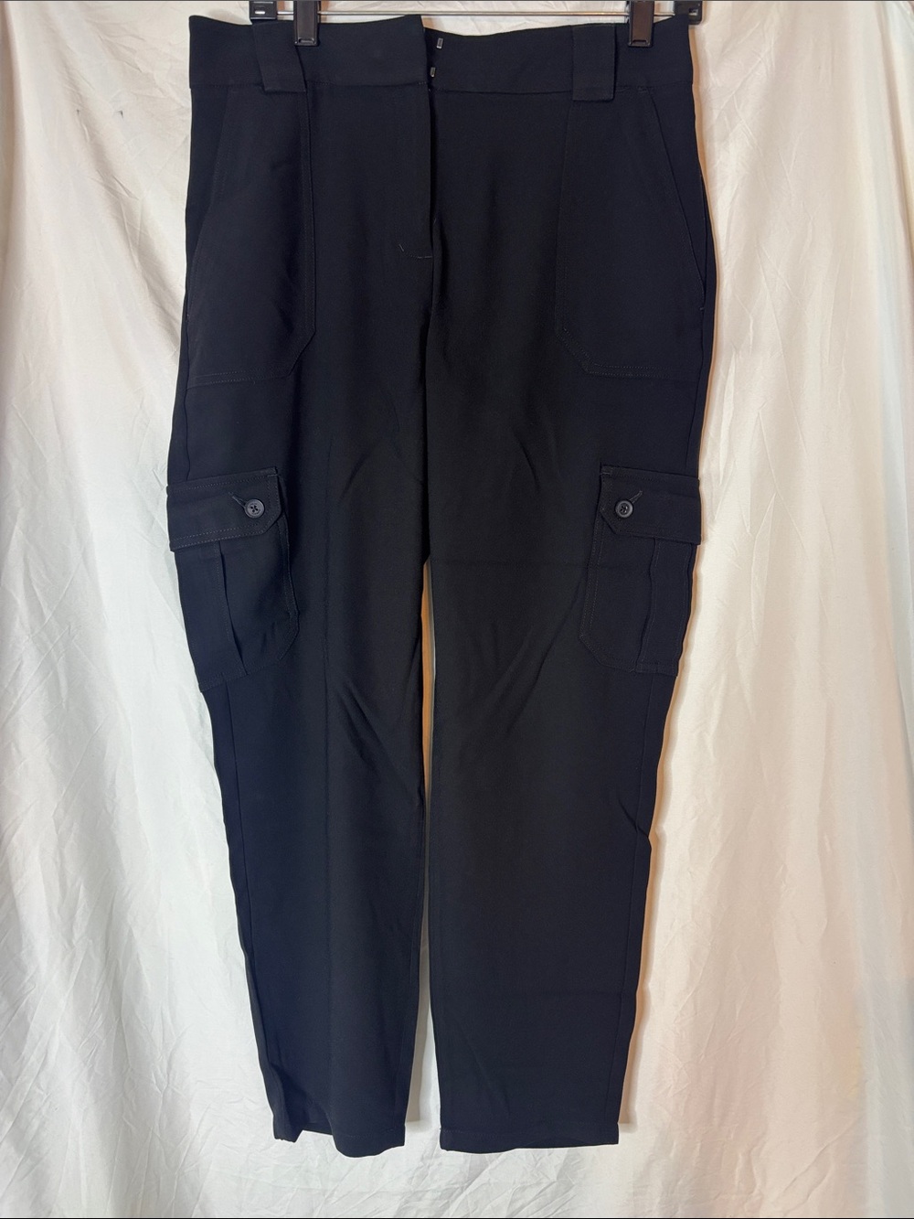 Express Black Straight Leg Cargo Pants